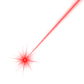 Imagen de un rayo laser de baja intensidad